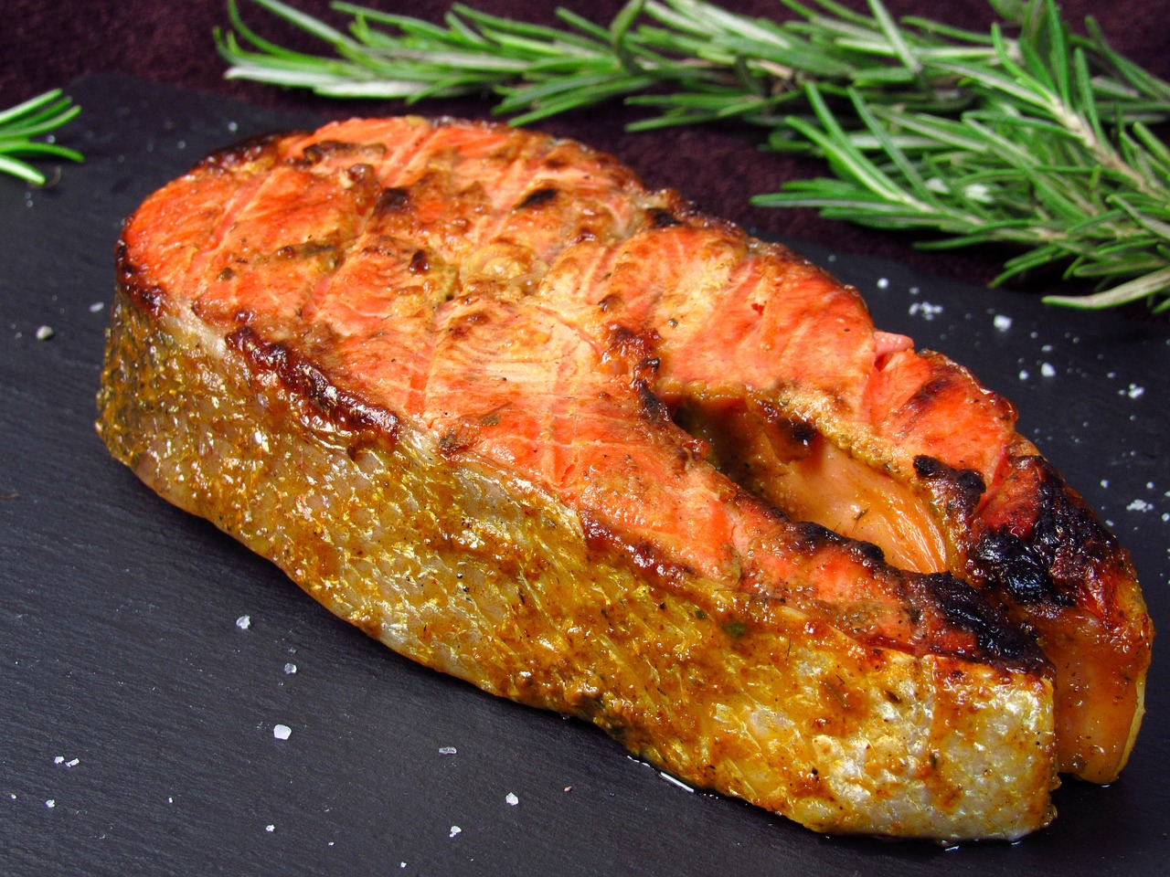 Honey glazed salmon