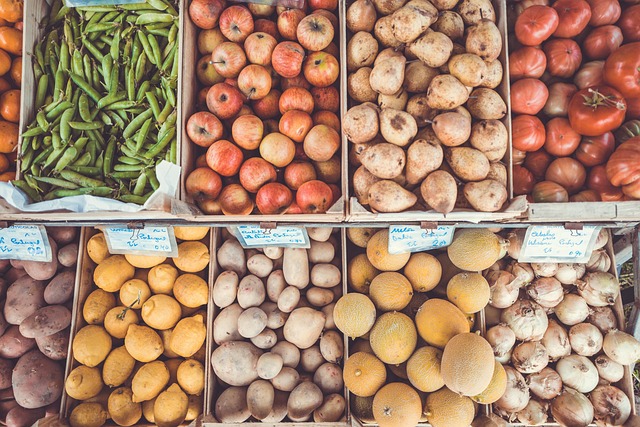 Image of vegetables in the baskets